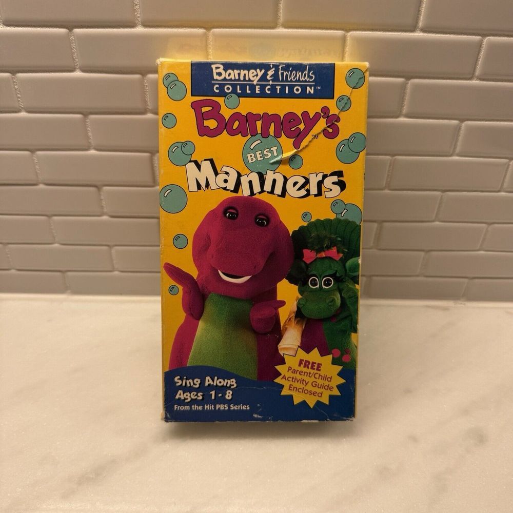Barney & Friends Collection - Barney's‎ Best Manners 1993 VHS RARE